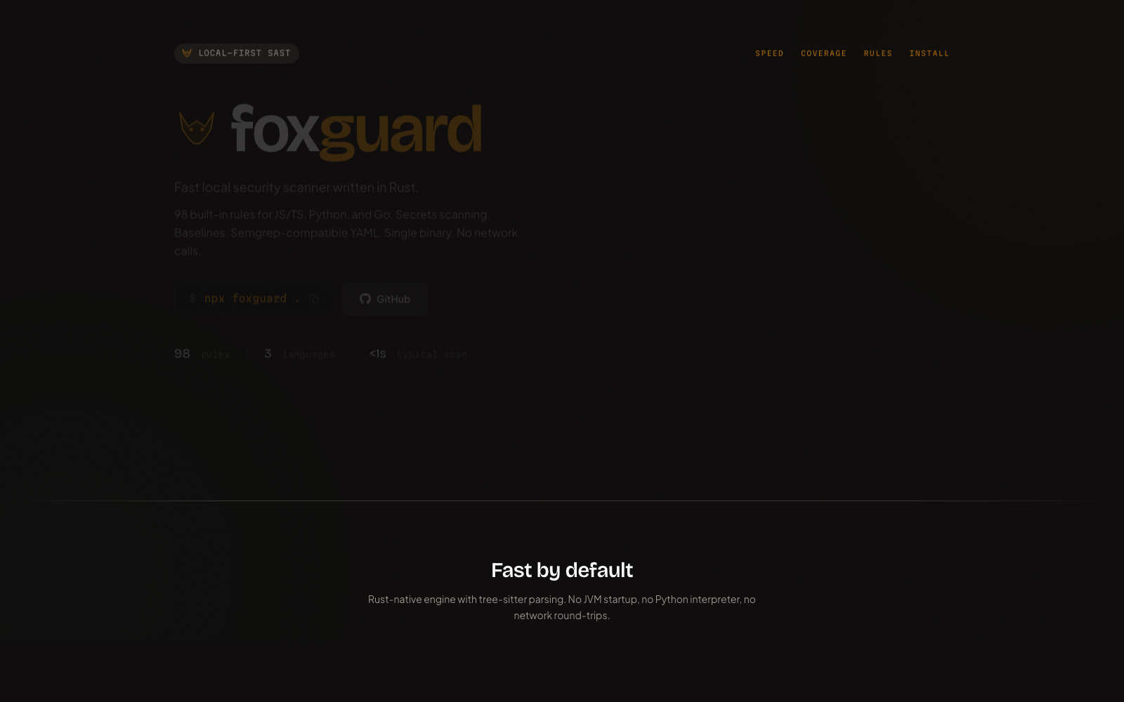 foxguard Rust-native security scanner