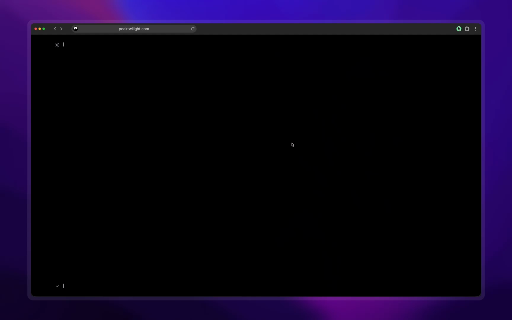 Peak Twilight Homepage